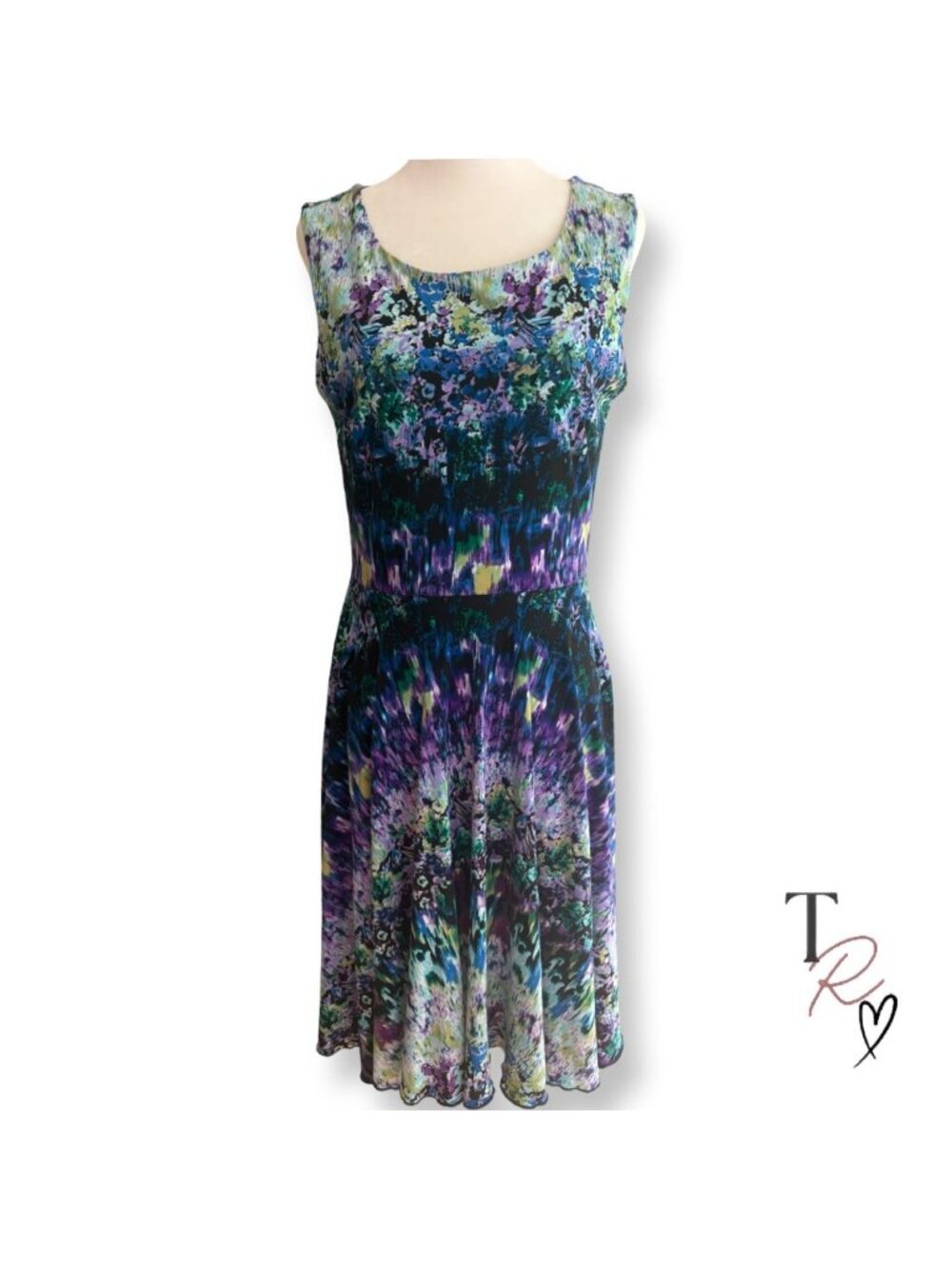 Cynthia Rowley Floral Sleeveless Fit & Flare Twirl Dress Fits Like a Medium